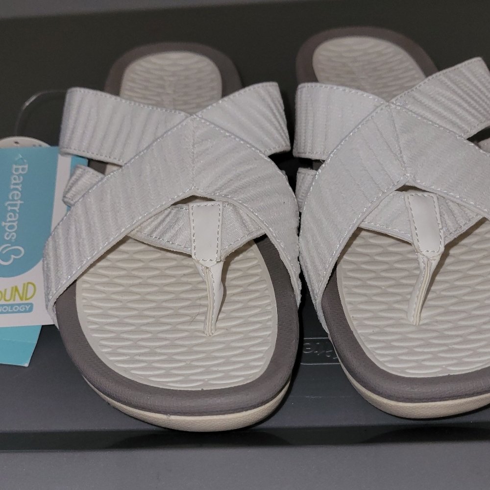 BareTraps White Womens Sandal Size 6 - Picture 3 of 9